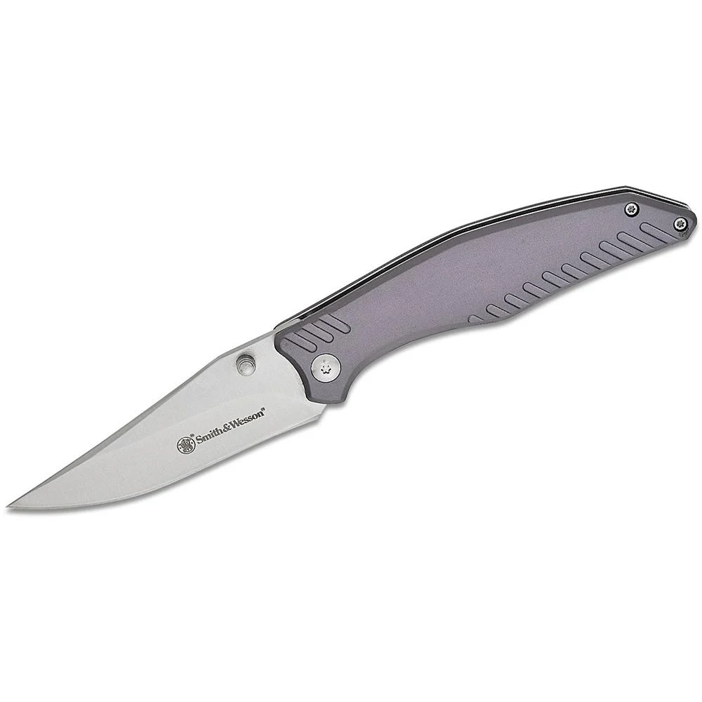 Smith & Wesson Black Ops Folding Knife 3-1/2" Clip Point Blade Slate Grey