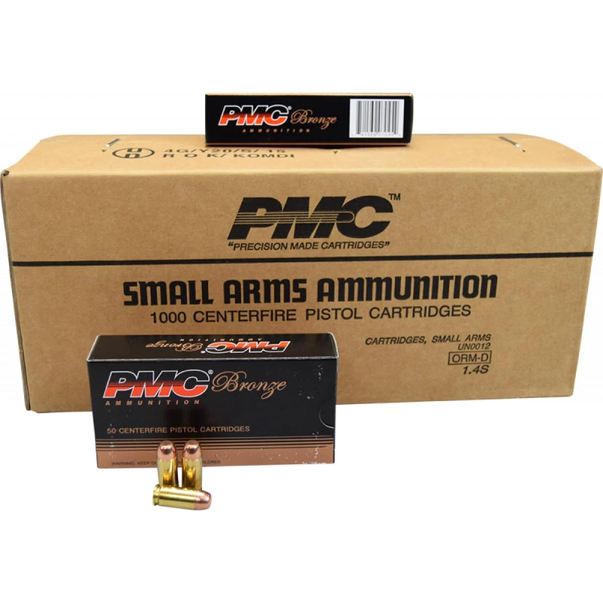 PMC Bronze Handgun Ammunition 40 S&W 180 gr FMJ 985 fps 1000/ct (20-50/ct)