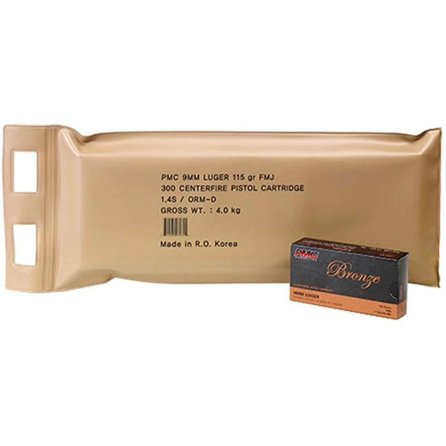 PMC Handgun Ammunition Battle Pack 9mm Luger 115 gr FMJ 1150 fps 300/ct (6/ct Battle Pack)