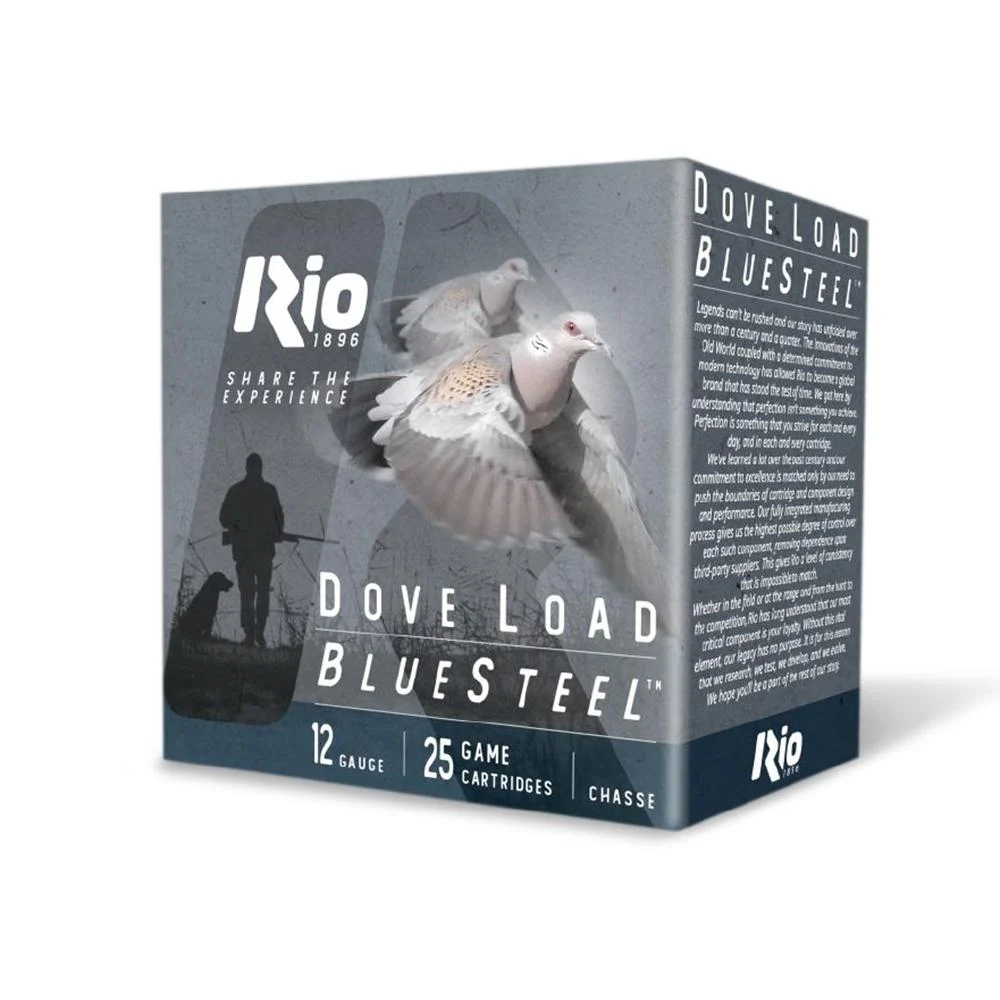 Rio Bluesteel Dove Load Shotshells 12 ga 2.75" 7/8oz #7 1350 fps 25/ct