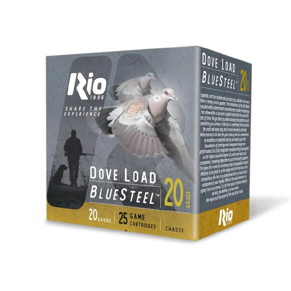 Rio Bluesteel Dove Load Shotshells 20 ga 3" 1oz #6 1350 fps 25/ct