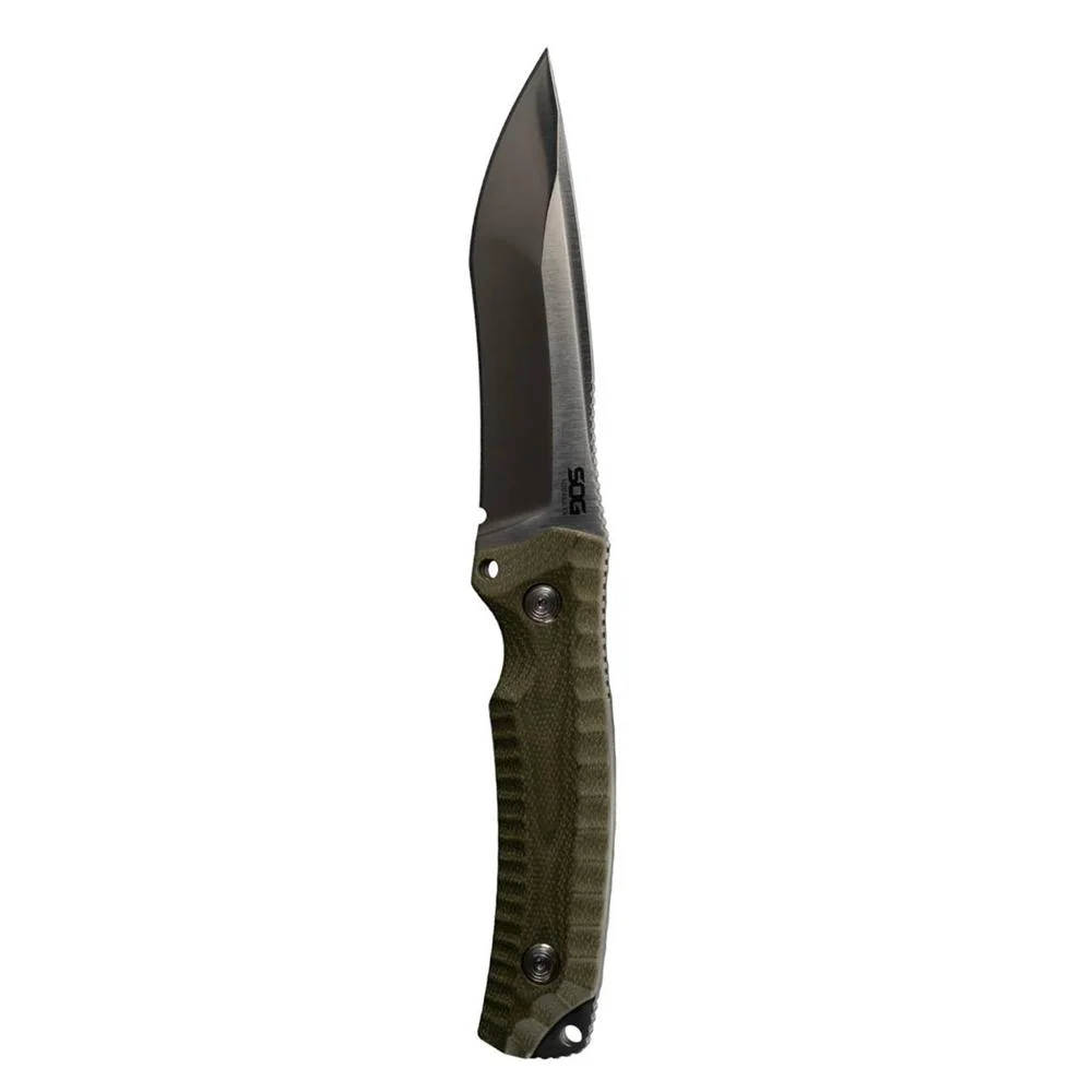 SOG Knives Hidaka FX Fixed Knife 4-4/5" Drop Point Blade Green