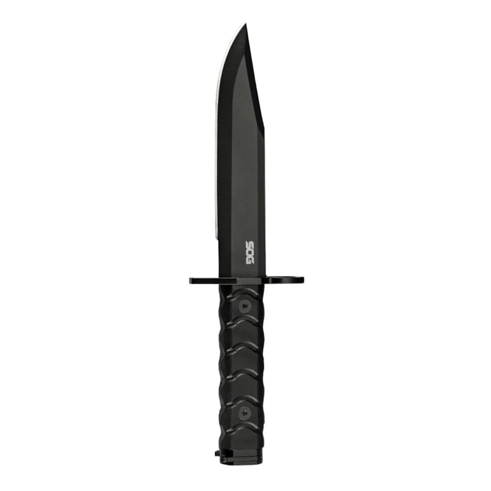 SOG Knives BAR15C Clip Point Bayonet Fixed Knife 7-1/10" Clip Point Blade Black