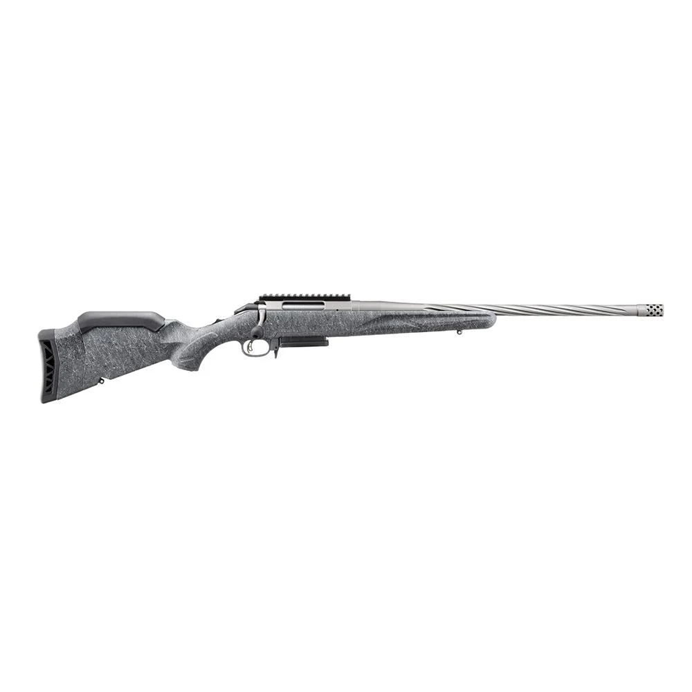 Ruger American Rifle Gen II 243 Win 3rd Magazine 20" Fluted Threaded Barrel Gray Splatter Stock