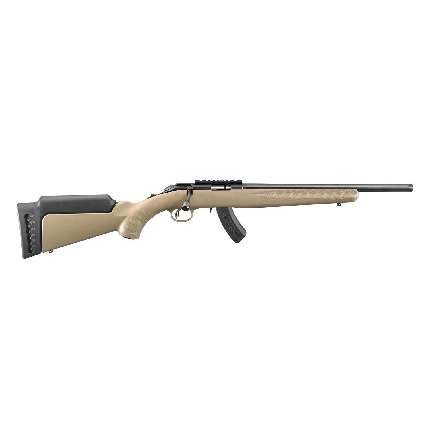 Ruger American Rimfire Rifle .22 WMR 15rd Magazine(1) 16" Threaded Barrel FDE Synthetic Stock