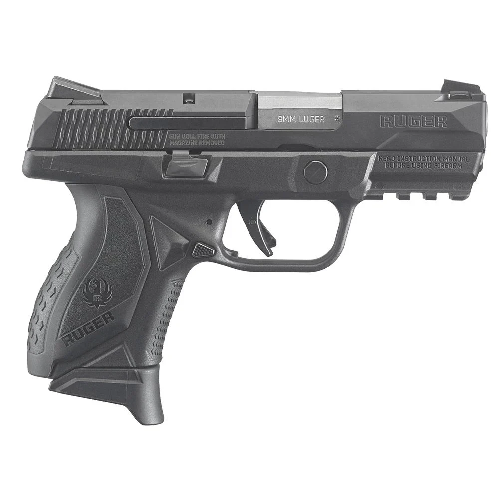 Ruger American Compact Handgun 9mm Luger 17rd Magazine 3.55" Barrel Black