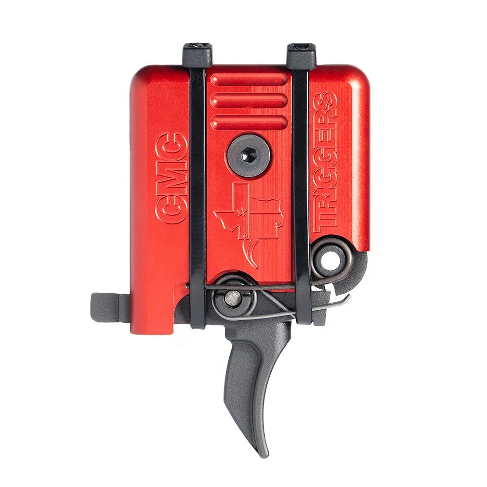 CMC Triggers AR-15/10 Single Stage Component Trigger Curved 3.5 lb Small Pin Red