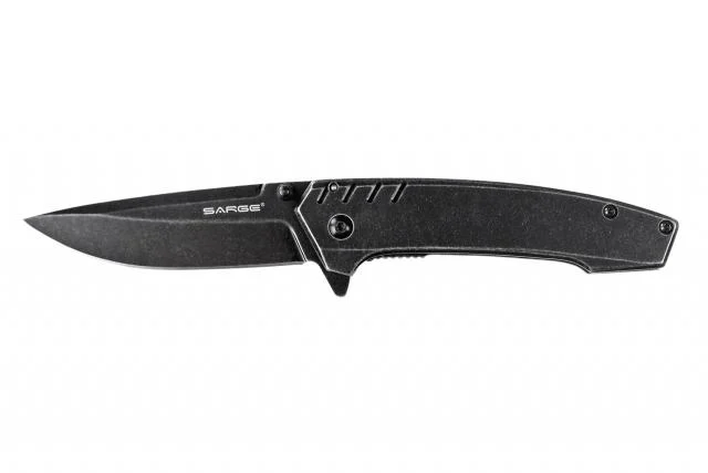 Sarge Knives Stone - Stonewash Frame Lock Folder