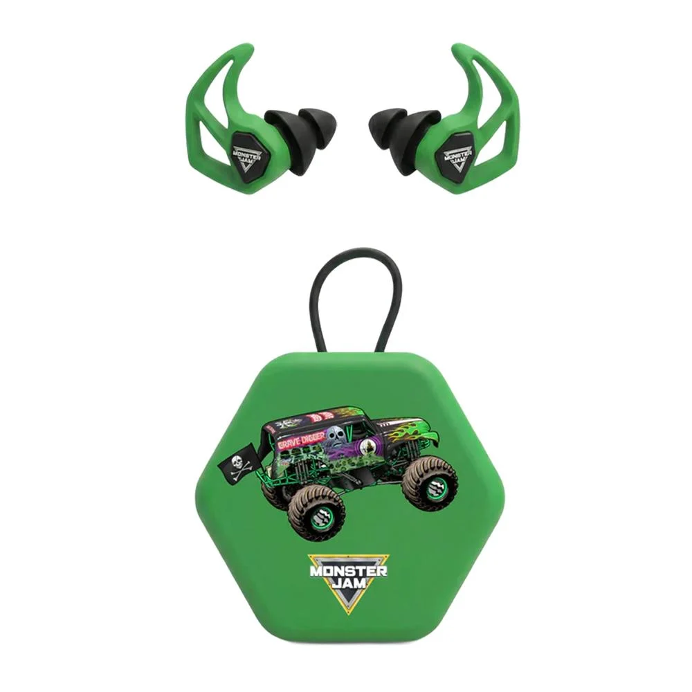 Axil Monster Jam X30i Ear Plugs 15dB or 19dB Grave Digger Green
