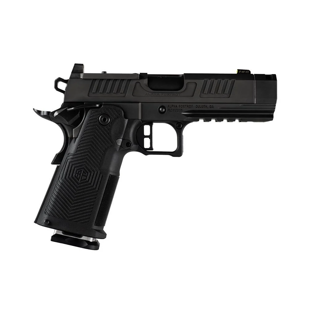 Alpha Foxtrot AF1911-Romulus Handgun 9mm Luger 20rd Magazines(5) 3.5" Compensated Threaded Barrel Black MOS Cut