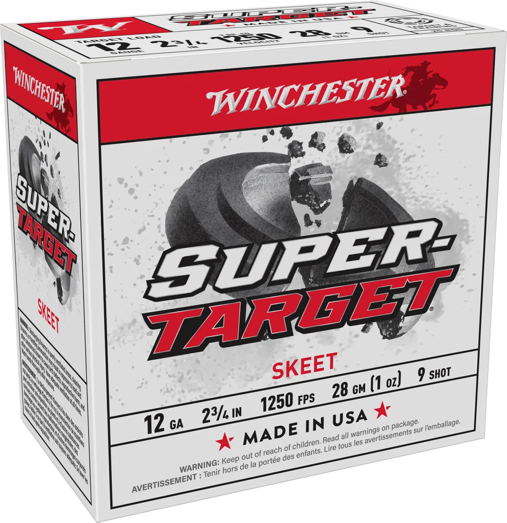WINCHESTER SUPER TARGET 12GA 2-3/4" #9 1OZ 1250FPS 25RDS BX 250RD CASE