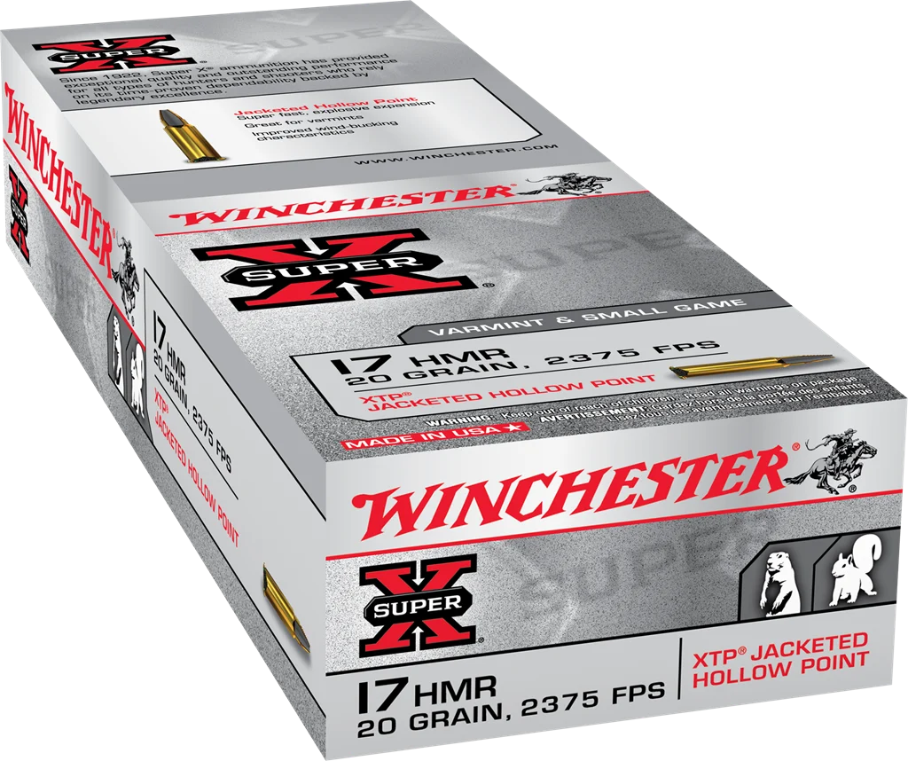 WINCHESTER SUPER X 17HMR 20G XTP JHP 50RD BX 1000RD CASE