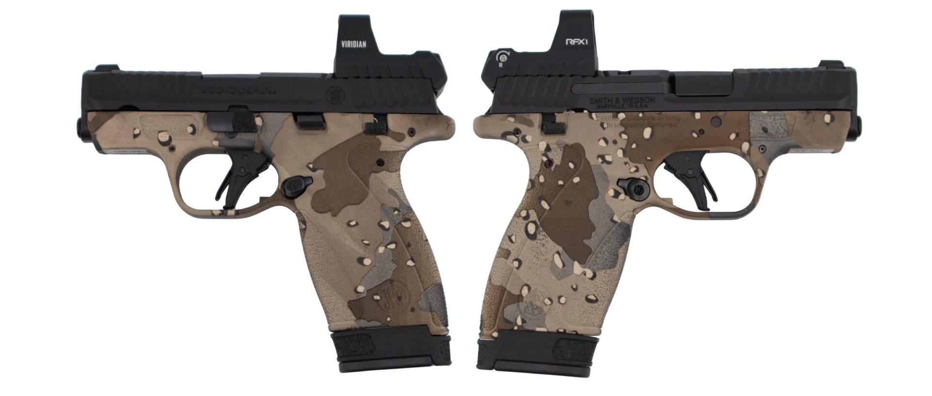 SMITH & WESSON BODYGUARD 2.0 CHOCOLATE CHIP M.S. W/ RFX1 OPTIC 380ACP PISTOL 2.75" 1-10RD 1-12RD