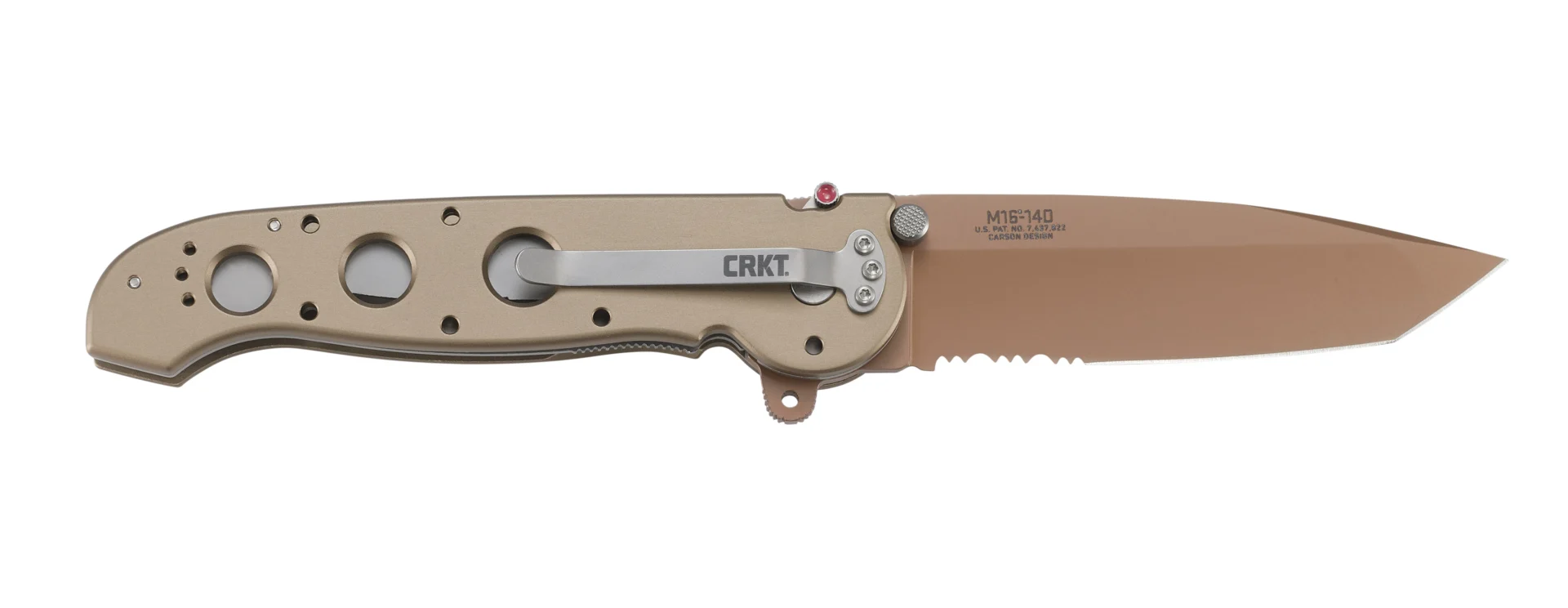 CRK M16-14D TANTO SERRATED FDE