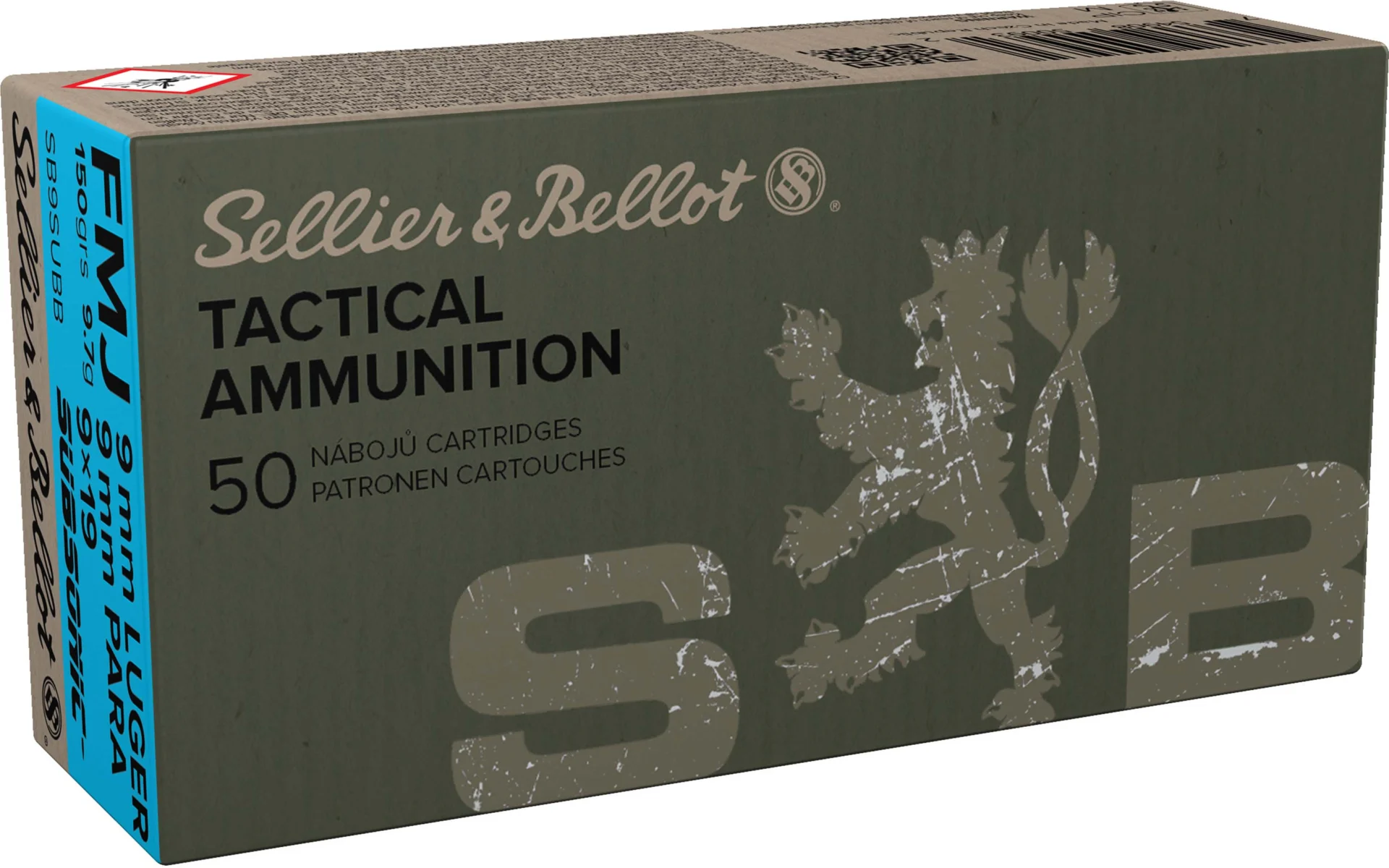S&B 9MM 150GR FMJ SUB 50RD
