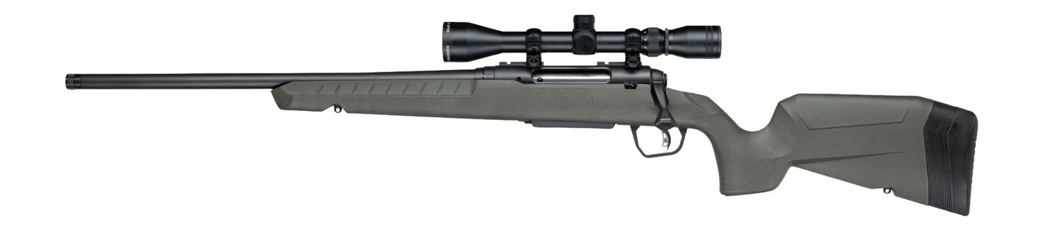 Savage Arms 33194 Axis 2 XP 30-06 Springfield 4+1 20" Matte Black Carbon Steel Threaded Barrel & Drilled & Tapped Receiver, OD Green Synthetic Fixed w/Pistol Grip Stock, 3-9x40mm Duplex Scope, Left Ha